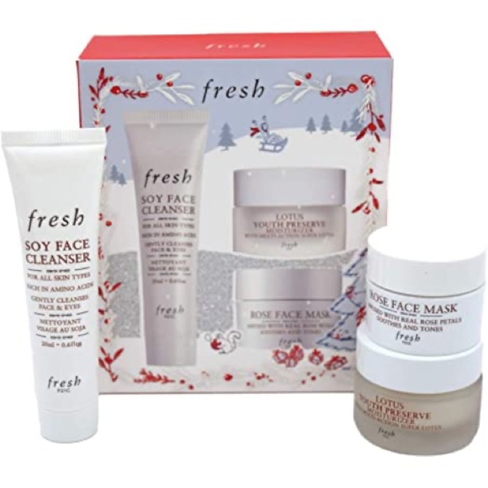 Fresh cleanse, mask, moisturize set